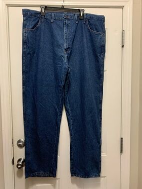 3/$15 Rustler 100% Cotton Men's Blue Denim Jeans Size 46/32